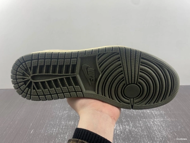 Rep OG DM7866-002 AIR 'BLACK TRAVIS JORDAN 1 X OLIVE' LOW SCOTT SP 0807